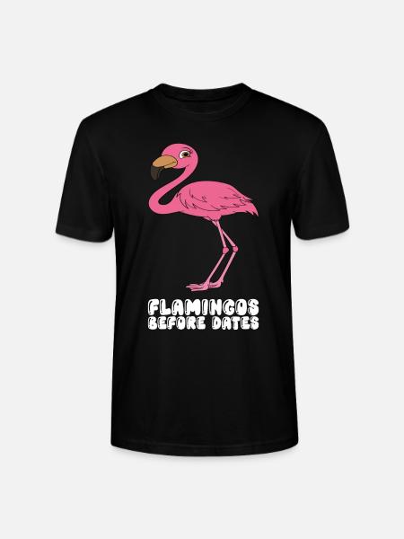 Funny flamingo graphics - Stanley/Stella CRAFTER Unisex Organic T-Shirt - black