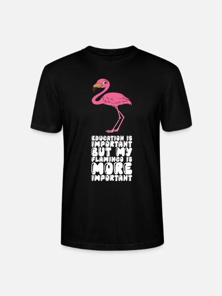 Funny flamingo graphics - Stanley/Stella CRAFTER Unisex Organic T-Shirt - black