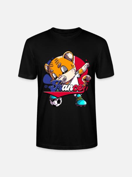 Frankreich Fußball - Stanley/Stella Unisex Bio-T-Shirt CRAFTER - Schwarz