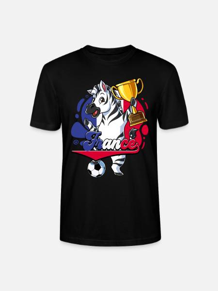 Frankreich Fußball - Stanley/Stella Unisex Bio-T-Shirt CRAFTER - Schwarz