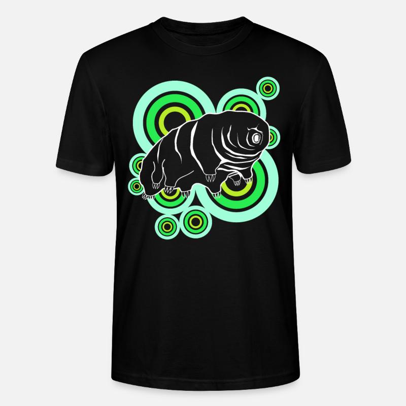 Tardigrade Retro Bärtierchen Wasserbär - Stanley/Stella Unisex Bio-T-Shirt CRAFTER - Schwarz