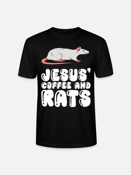 Jesus, Coffee and Rats - Stanley/Stella CRAFTER Unisex Organic T-Shirt - black
