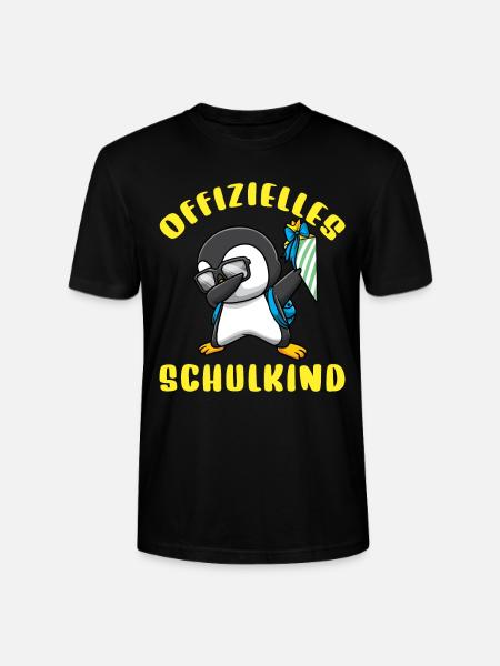 Schulkind Einschulung Pinguin - Stanley/Stella Unisex Bio-T-Shirt CRAFTER - Schwarz