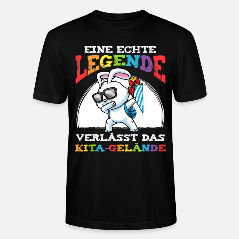 Schulkind Einschulung Hase - Stanley/Stella Unisex Bio-T-Shirt CRAFTER - Schwarz