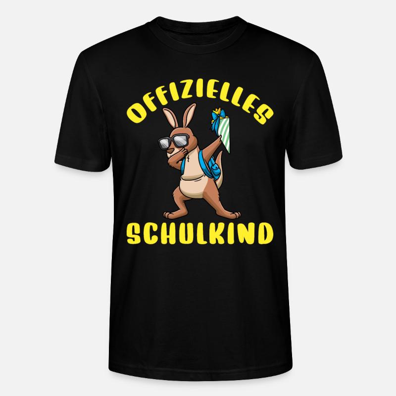 Schulkind Einschulung Känguru - Stanley/Stella Unisex Bio-T-Shirt CRAFTER - Schwarz