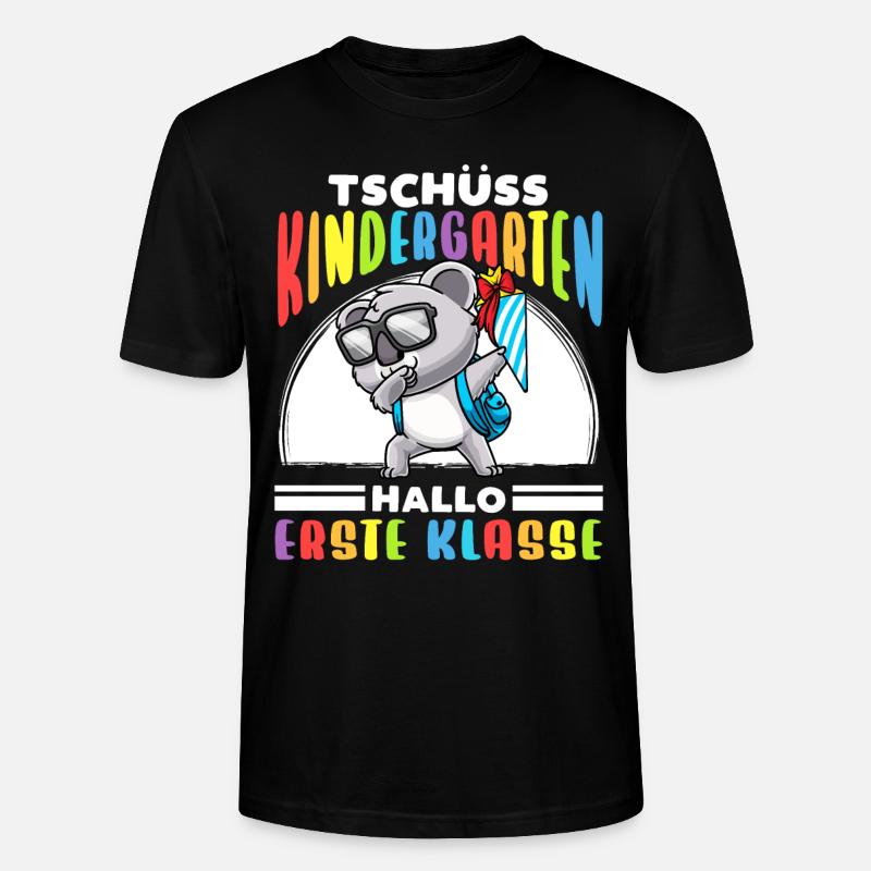 Schulkind Einschulung Koala - Stanley/Stella Unisex Bio-T-Shirt CRAFTER - Schwarz