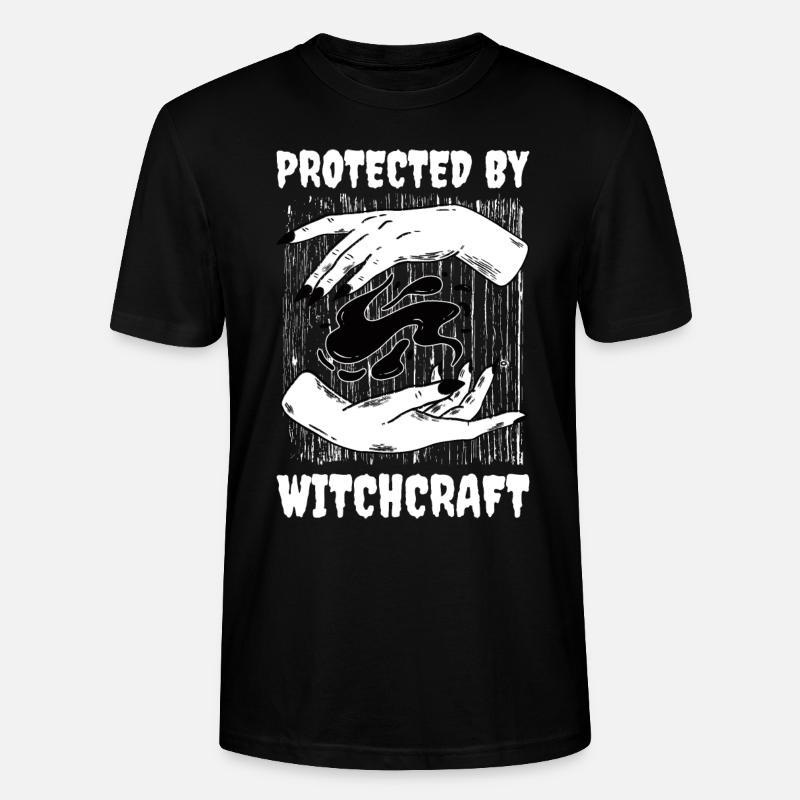 Protected By Witchcraft Wicca Geschenk - Stanley/Stella Unisex Bio-T-Shirt CRAFTER - Schwarz