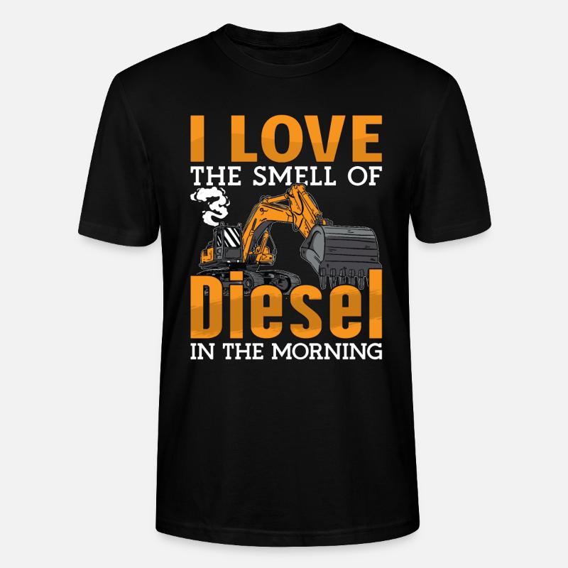 Baggern Baggerfahrer Bagger Bauarbeiter Geschenk - Stanley/Stella Unisex Bio-T-Shirt CRAFTER - Schwarz