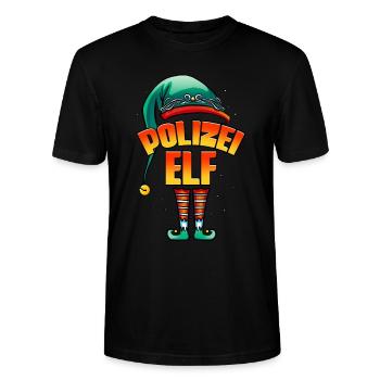 Polizist Polizei - Stanley/Stella Unisex Bio-T-Shirt CRAFTER - Schwarz - Vorne - Alina (178cm) & Michal (187cm)