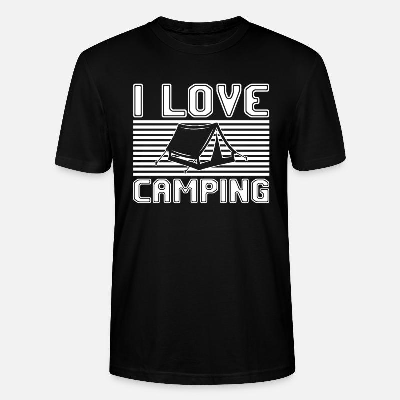 I love camping - Stanley/Stella Unisex Bio-T-Shirt CRAFTER - Schwarz