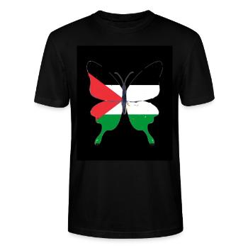 Palästina - Stanley/Stella Unisex Bio-T-Shirt CRAFTER - Schwarz - Vorne - Alina (178cm) & Michal (187cm)