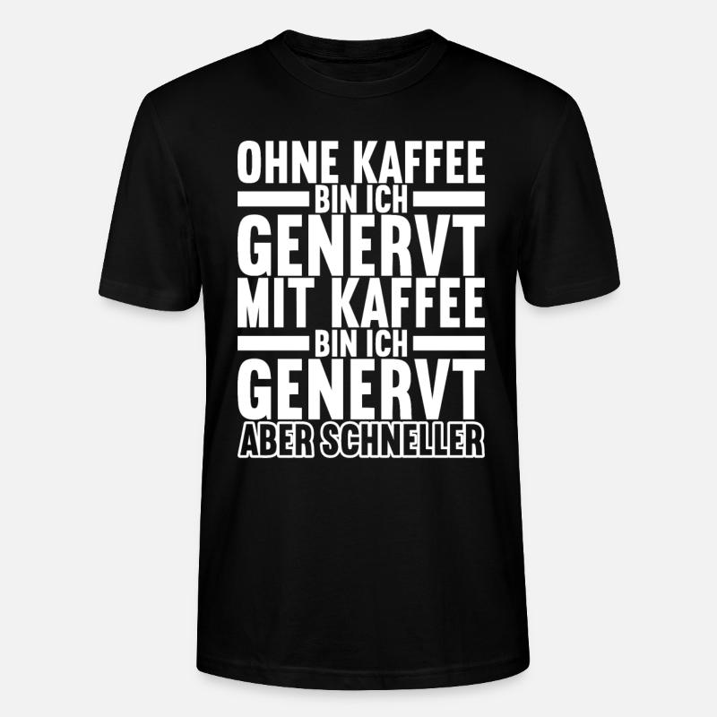 Kaffee Kaffeetrinker Büro - Stanley/Stella Unisex Bio-T-Shirt CRAFTER - Schwarz