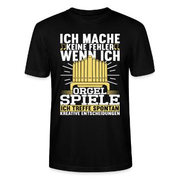 Orgel Organist - Stanley/Stella Unisex Bio-T-Shirt CRAFTER - Schwarz - Vorne - Alina (178cm) & Michal (187cm)