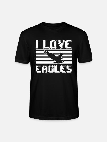I love eagles - Stanley/Stella Unisex Bio-T-Shirt CRAFTER - Schwarz