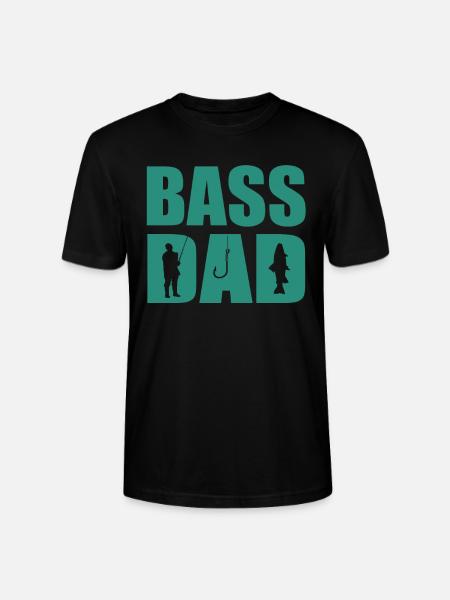 Funny Bass Angler Papa - Stanley/Stella CRAFTER Unisex Organic T-Shirt - black