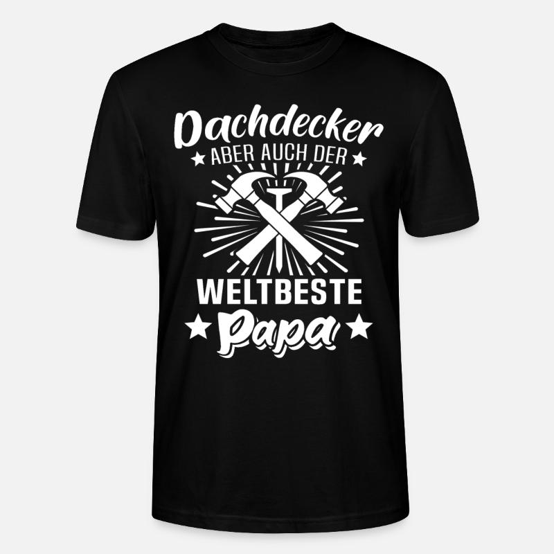 Dachdecker Papa - Stanley/Stella Unisex Bio-T-Shirt CRAFTER - Schwarz