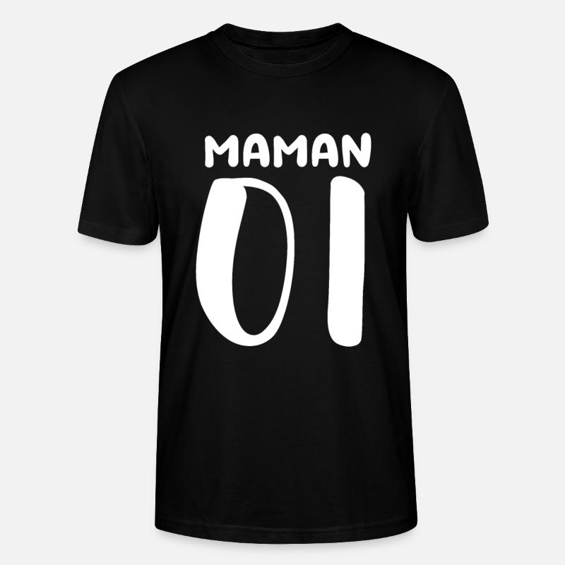 Maman 01 - T-shirt bio CRAFTER Stanley Stella Unisexe - noir