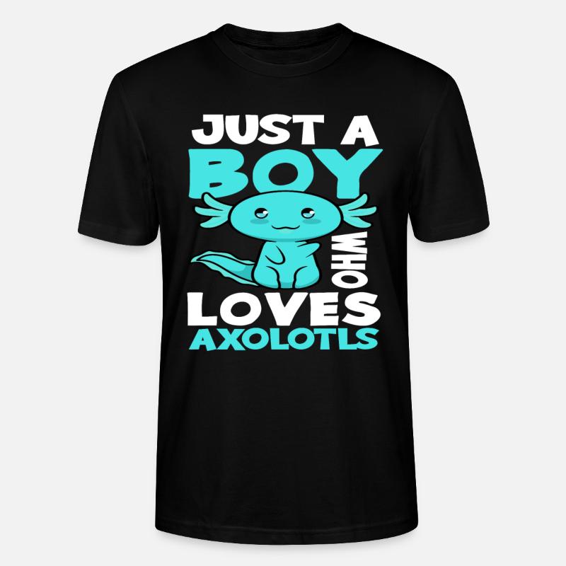 Axolotl Jungs Geschenk - Stanley/Stella Unisex Bio-T-Shirt CRAFTER - Schwarz