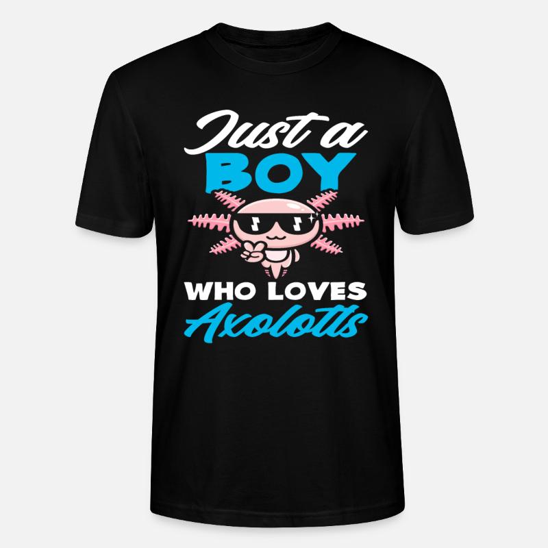 Axolotl Garçon - T-shirt bio CRAFTER Stanley Stella Unisexe - noir
