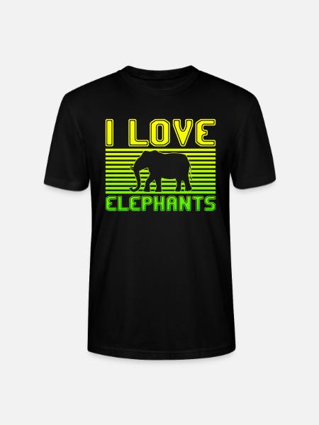 I love elephants - Stanley/Stella CRAFTER Unisex Organic T-Shirt - black
