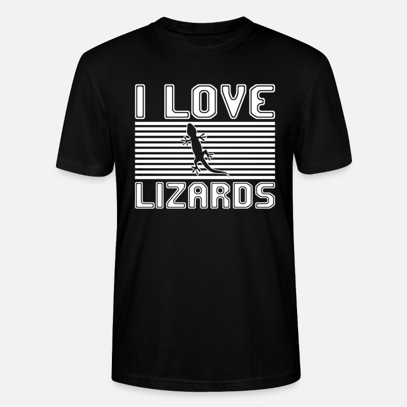 I love lizards - Stanley/Stella Unisex Bio-T-Shirt CRAFTER - Schwarz