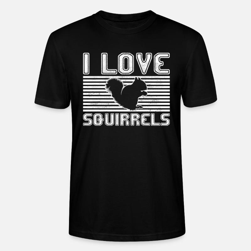 I love squirrels - Stanley/Stella Unisex Bio-T-Shirt CRAFTER - Schwarz