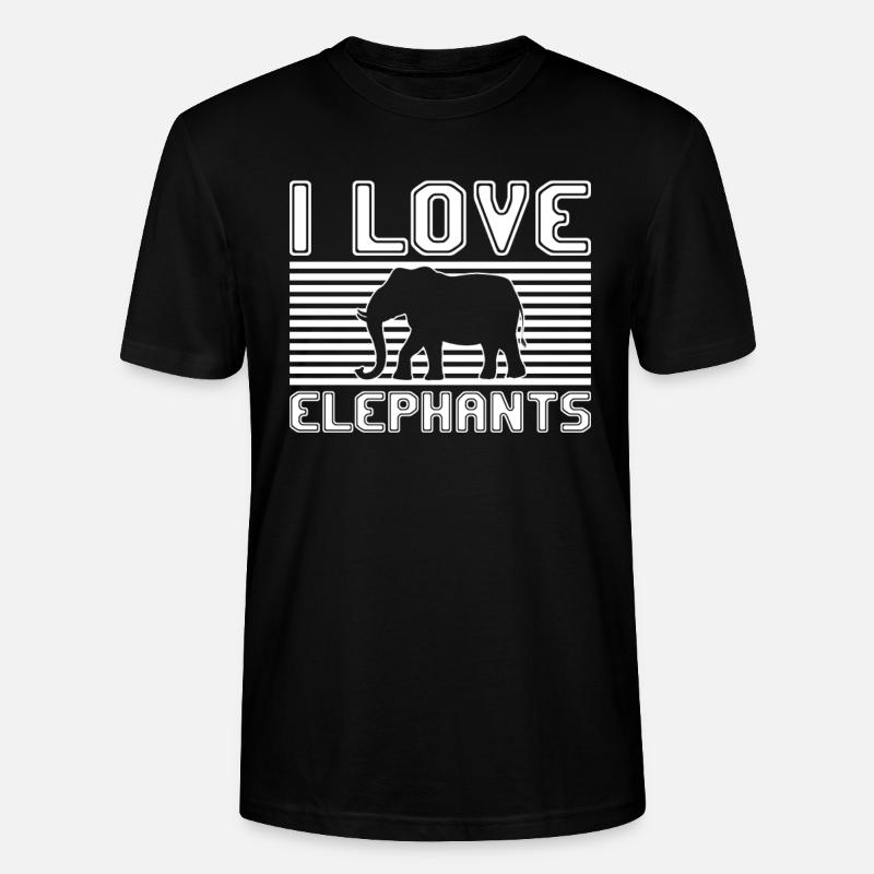 J’adore les éléphants - T-shirt bio CRAFTER Stanley Stella Unisexe - noir