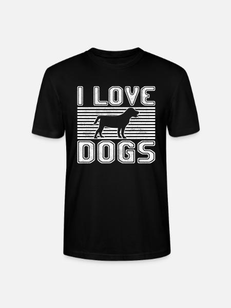 I love dogs - Stanley/Stella CRAFTER Unisex Organic T-Shirt - black