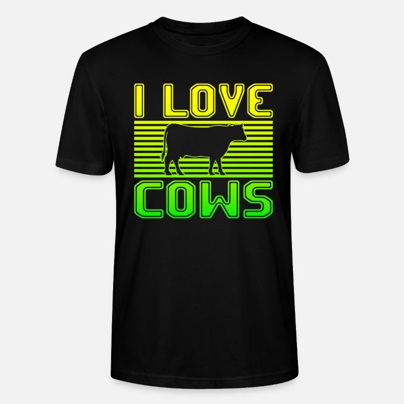 I love cows - Stanley/Stella Unisex Bio-T-Shirt CRAFTER - Schwarz