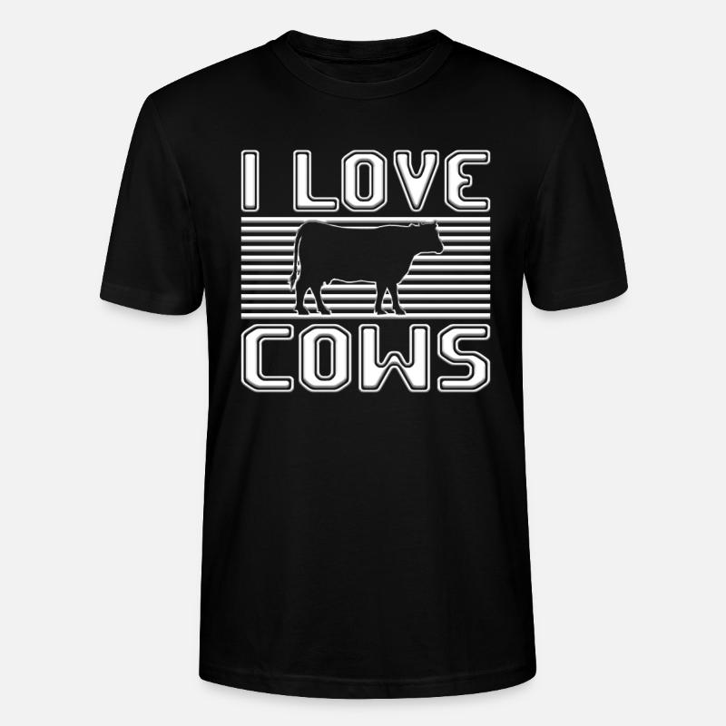 I love cows - Stanley/Stella Unisex Bio-T-Shirt CRAFTER - Schwarz