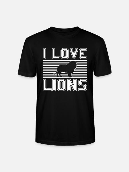 I love lions - Stanley/Stella CRAFTER Unisex Organic T-Shirt - black