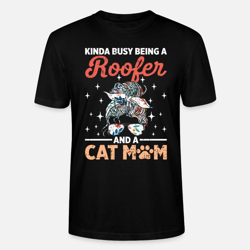 Bauarbeiter Dachdecker Geschenkidee - Stanley/Stella Unisex Bio-T-Shirt CRAFTER - Schwarz