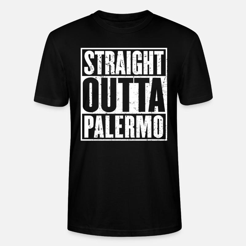 Gerade Outta Palermo Vintage - Stanley/Stella Unisex Bio-T-Shirt CRAFTER - Schwarz