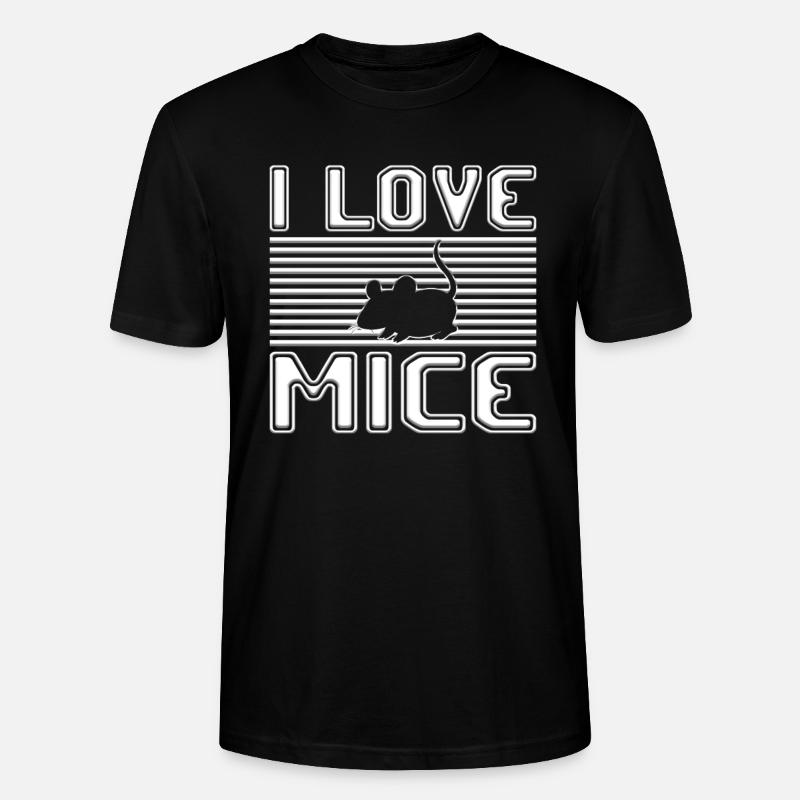 ich liebe mäuse - Stanley/Stella Unisex Bio-T-Shirt CRAFTER - Schwarz