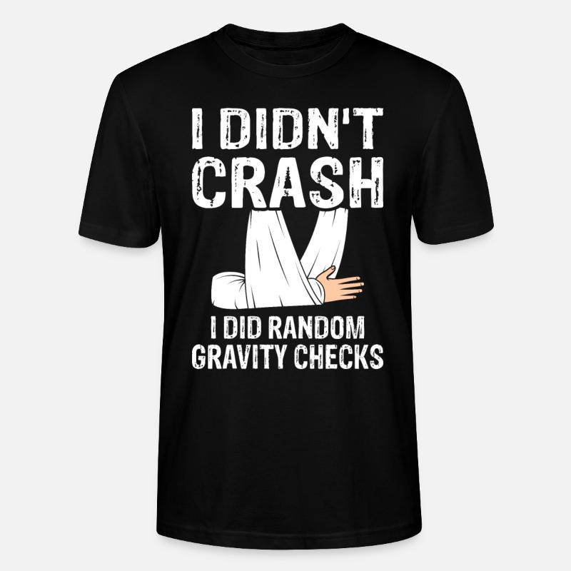 Gravity Checks - Knochenbruch Fraktur Armbruch - Stanley/Stella Unisex Bio-T-Shirt CRAFTER - Schwarz