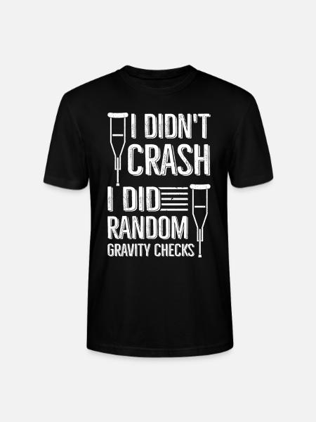Gravity Checks - Knochenbruch Fraktur - Stanley/Stella Unisex Bio-T-Shirt CRAFTER - Schwarz