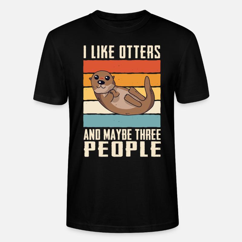 Loutre de mer - T-shirt bio CRAFTER Stanley Stella Unisexe - noir
