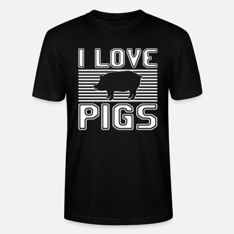 J’adore les cochons - T-shirt bio CRAFTER Stanley Stella Unisexe - noir