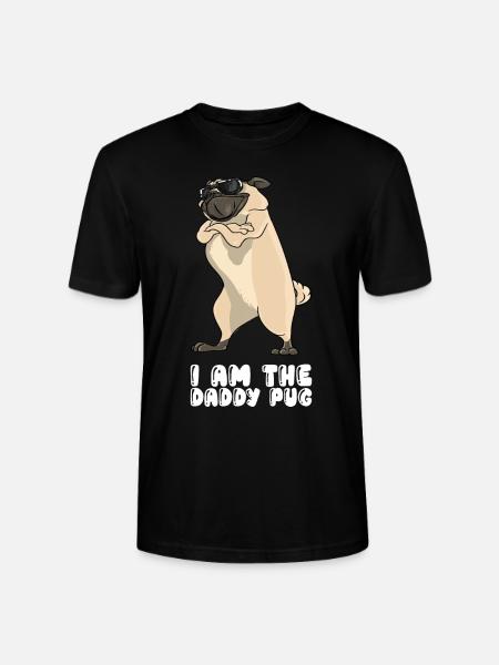 I Am The Daddy Pug - Stanley/Stella CRAFTER Unisex Organic T-Shirt - black