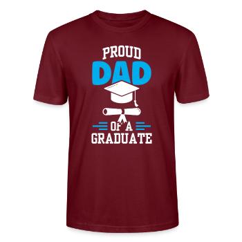 Fier père d’un diplôme d’études supérieures - T-shirt bio CRAFTER Stanley Stella Unisexe - bordeaux - Devant - Alina (178cm) & Michal (187cm)