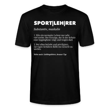 Grundschullehrer Definition Sportlehrer - Stanley/Stella Unisex Bio-T-Shirt CRAFTER - Schwarz - Vorne - Alina (178cm) & Michal (187cm)
