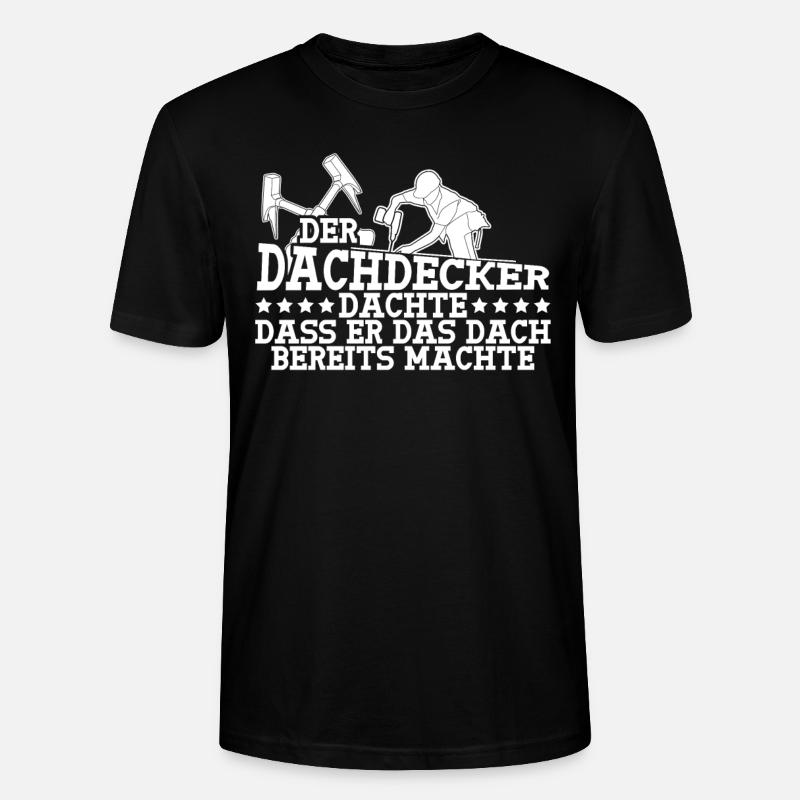 Dachdecker Reim Dach decken - Stanley/Stella Unisex Bio-T-Shirt CRAFTER - Schwarz