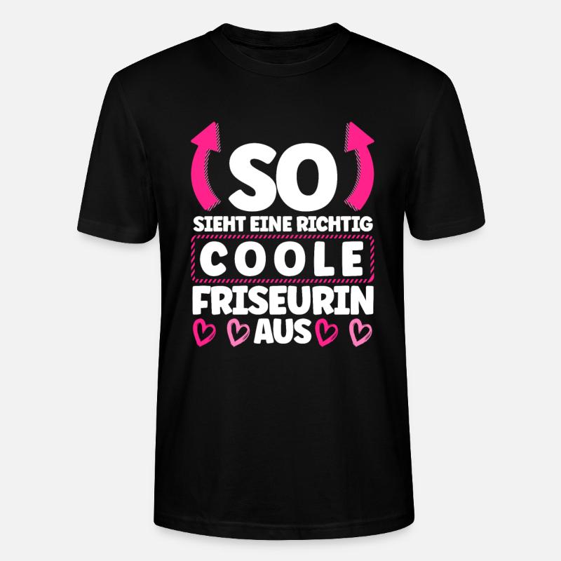 Friseurin - Stanley/Stella Unisex Bio-T-Shirt CRAFTER - Schwarz