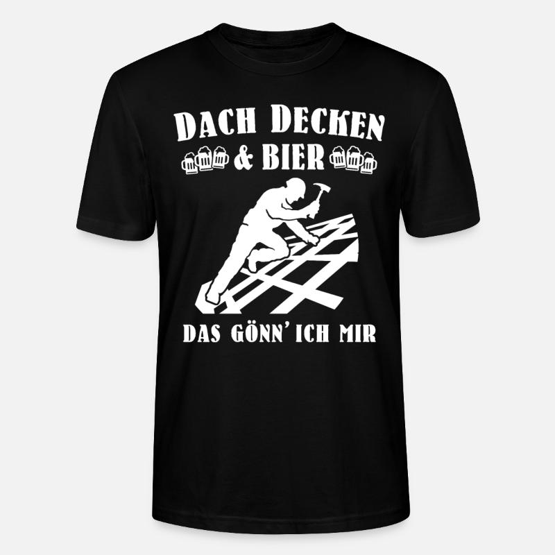 Dachdecker Biertrinker Dachdecken Bier - Stanley/Stella Unisex Bio-T-Shirt CRAFTER - Schwarz