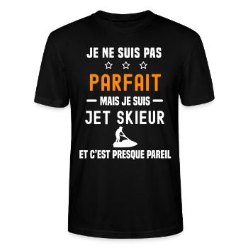 jet ski pas parfait mais jet skieur - T-shirt bio CRAFTER Stanley Stella Unisexe - noir - Devant - Alina (178cm) & Michal (187cm)