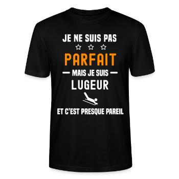 luge pas parfait mais lugeur - T-shirt bio CRAFTER Stanley Stella Unisexe - noir - Devant - Alina (178cm) & Michal (187cm)