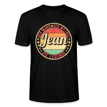 Jean Der Mann Der Mythos Die Legende - Stanley/Stella Unisex Bio-T-Shirt CRAFTER - Schwarz - Vorne - Alina (178cm) & Michal (187cm)