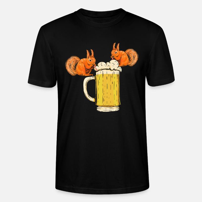 Écureuil, drôle d’écureuil, écureuil - T-shirt bio CRAFTER Stanley Stella Unisexe - noir