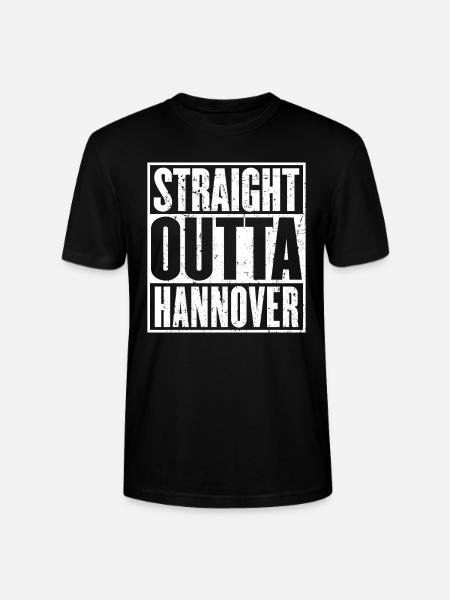 Straight Outta Hannover Jahrgang - Stanley/Stella Unisex Bio-T-Shirt CRAFTER - Schwarz
