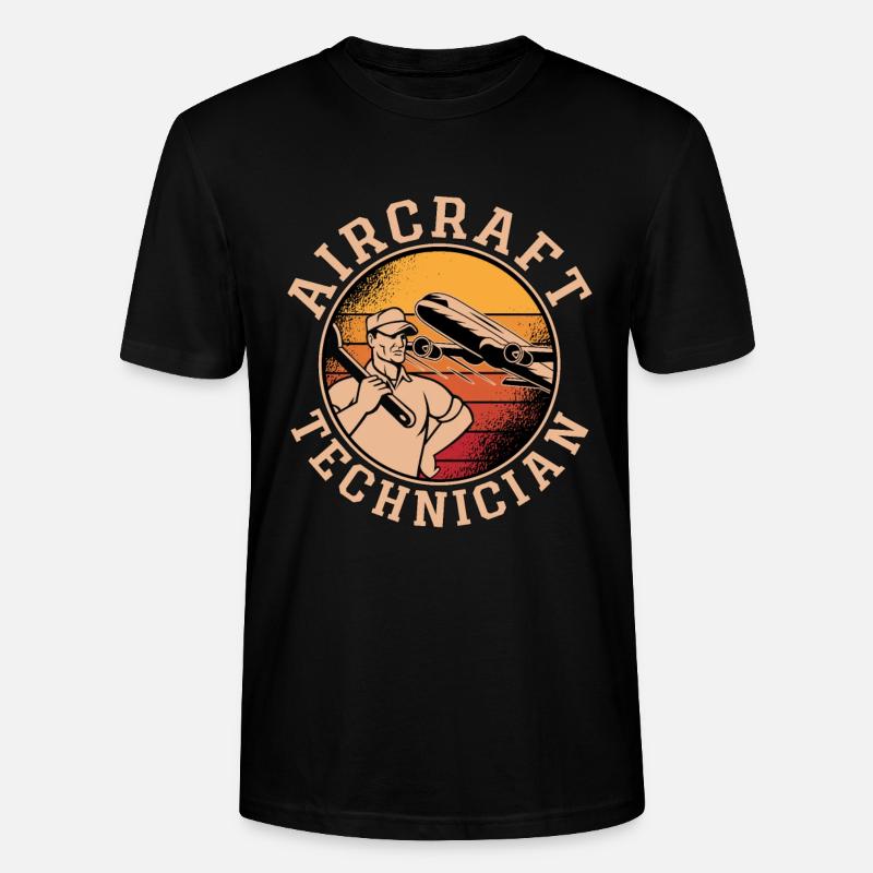 Fluggerätmechaniker Fluggerättechniker Luftfahrt - Stanley/Stella Unisex Bio-T-Shirt CRAFTER - Schwarz